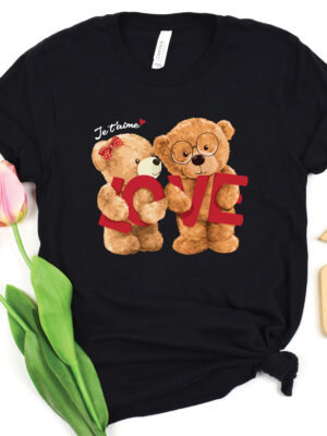 Teddy Bear Love French Je T'aime Unisex T-shirt